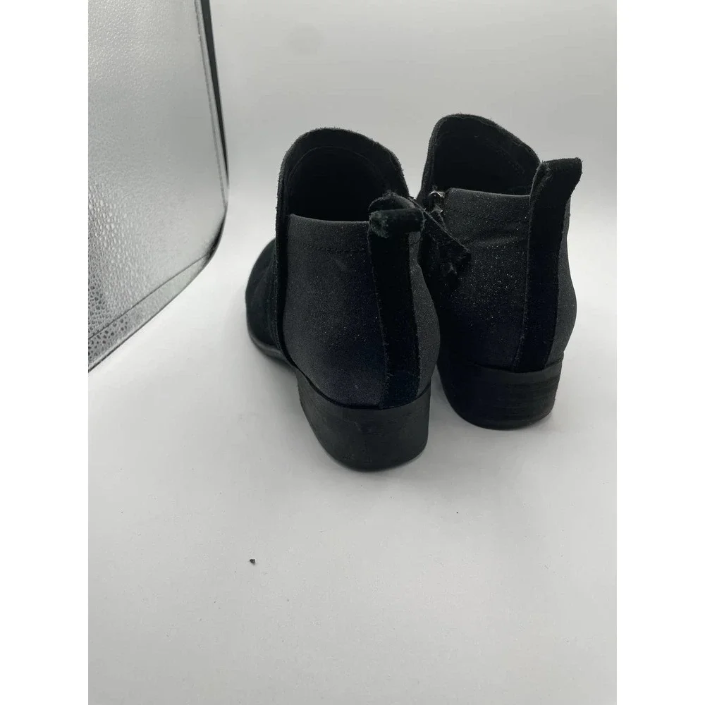 TOMS Deia Bootie in Black Suede Women's Boots Size W6.5_4
